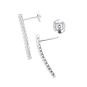 Boucles d'oreilles or gris diamant (s) signé 