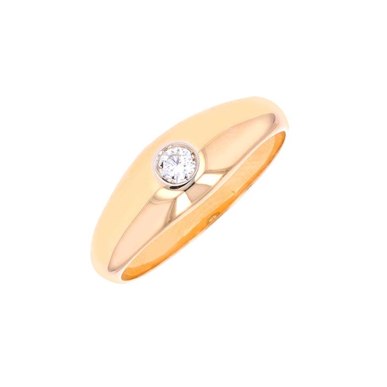Solitaireor jaune diamant (s)