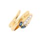 Bague or bicolore saphir et diamant(s)