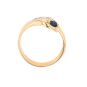 Bague or bicolore saphir et diamant(s) 
