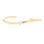 Bracelet jonc rigide or bicolore diamant (s)