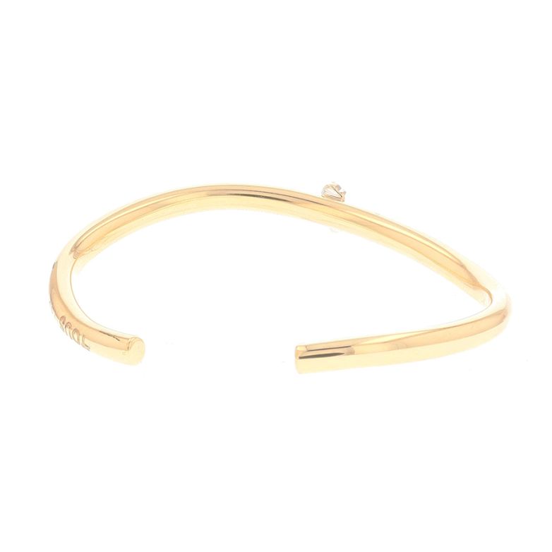 Bracelet jonc rigide or bicolore diamant (s) 