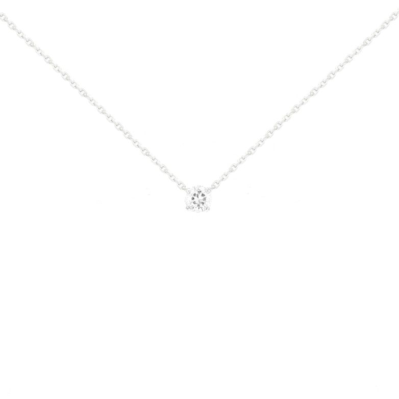 Collier or gris diamant (s) 