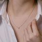 Collier or gris diamant (s) 