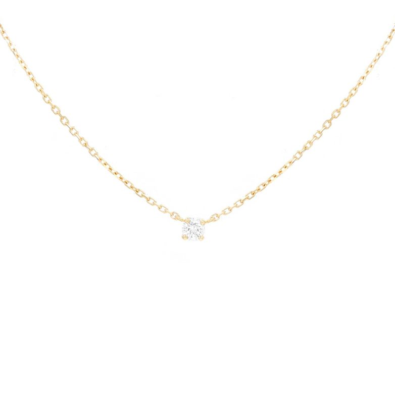 Collier or jaune diamant (s) 