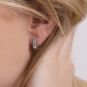 Boucles d'oreilles or gris diamant (s) 