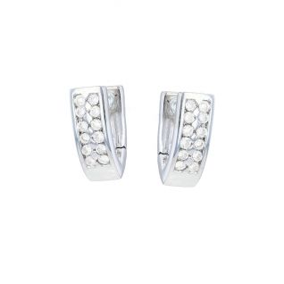 Boucles d'oreilles or gris diamant (s)