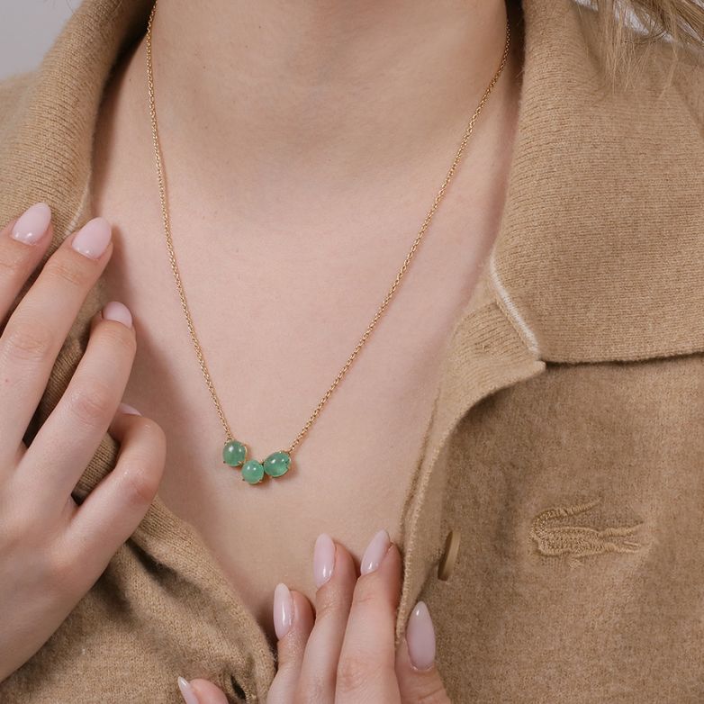 collier or jaune Emeraude 