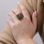 Bague or jaune quartz 