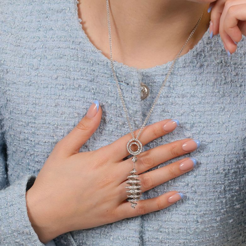 collier or gris diamant (s) 
