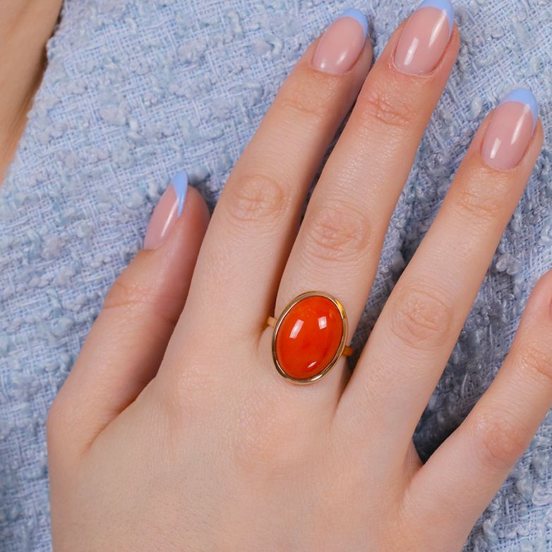 Bague or jaune Pierres fines Vintage 