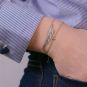 bracelet or gris diamant 