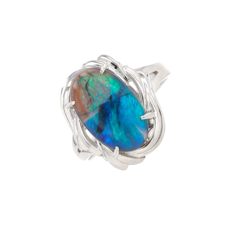 Bague Platine Pierres fines