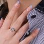 Bague or gris diamant (s) 