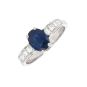 Bague or gris saphir et diamant(s)