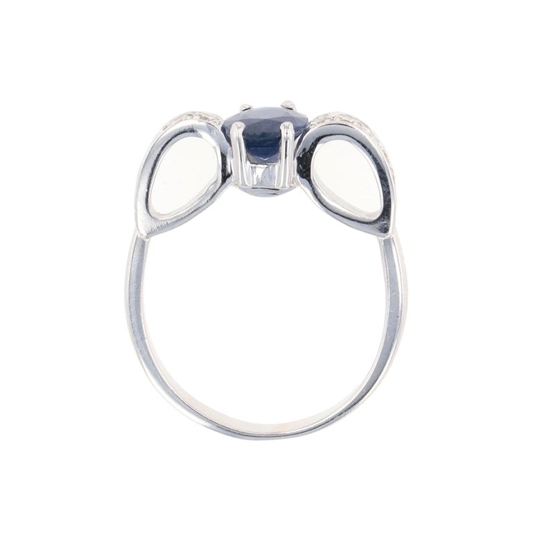 Bague or gris saphir et diamant(s) 