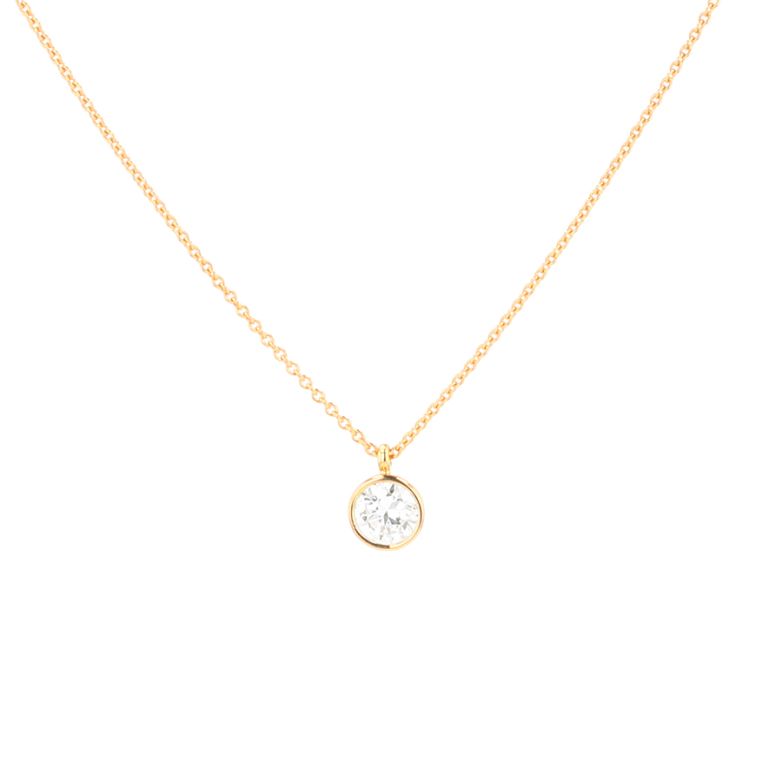 Collier or jaune diamant (s)