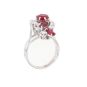 Bague or gris rubis et diamant(s) 