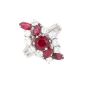 Bague or gris rubis et diamant(s)