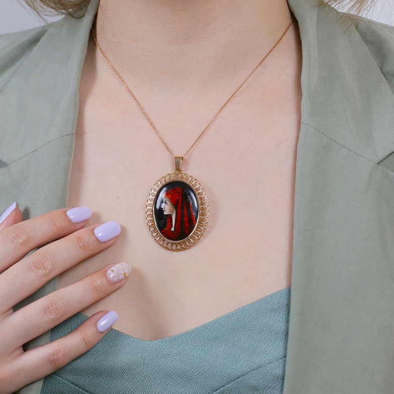 Pendentif or jaune Vintage 