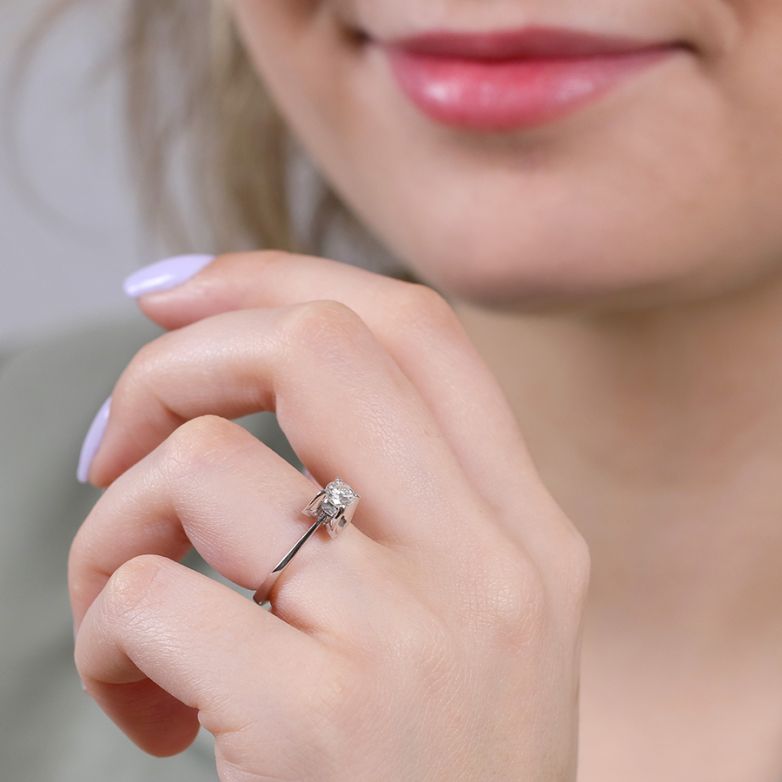 Solitaireor gris diamant (s) 