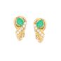 Boucles d'oreilles or jaune émeraude et diamant(s)