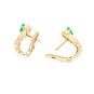 Boucles d'oreilles or jaune émeraude et diamant(s) 