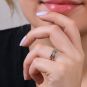 Bague or gris diamant (s) 