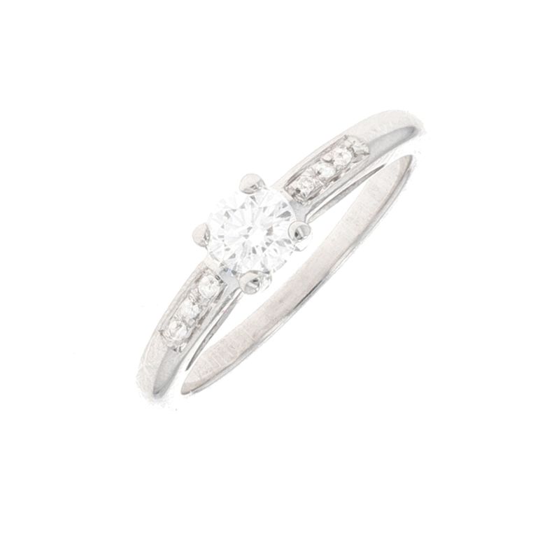 Bague or gris diamant (s) signé MAUBOUSSIN