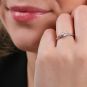 Bague or gris diamant (s) signé MAUBOUSSIN