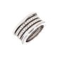 Bague or gris diamant (s) signé BVLGARI "B.Zero1"