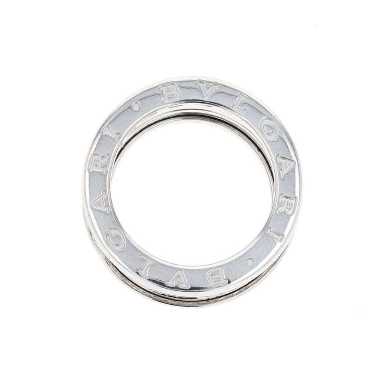 Bague or gris diamant (s) signé BVLGARI "B.Zero1"