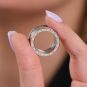Bague or gris diamant (s) signé BVLGARI "B.Zero1"