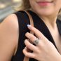 Bague or gris diamant (s) signé BVLGARI "B.Zero1"