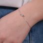 Bracelet or gris diamant (s) signé 