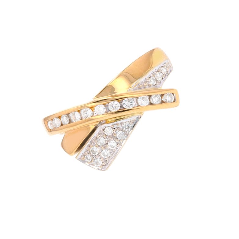 Bague or bicolore diamant (s)