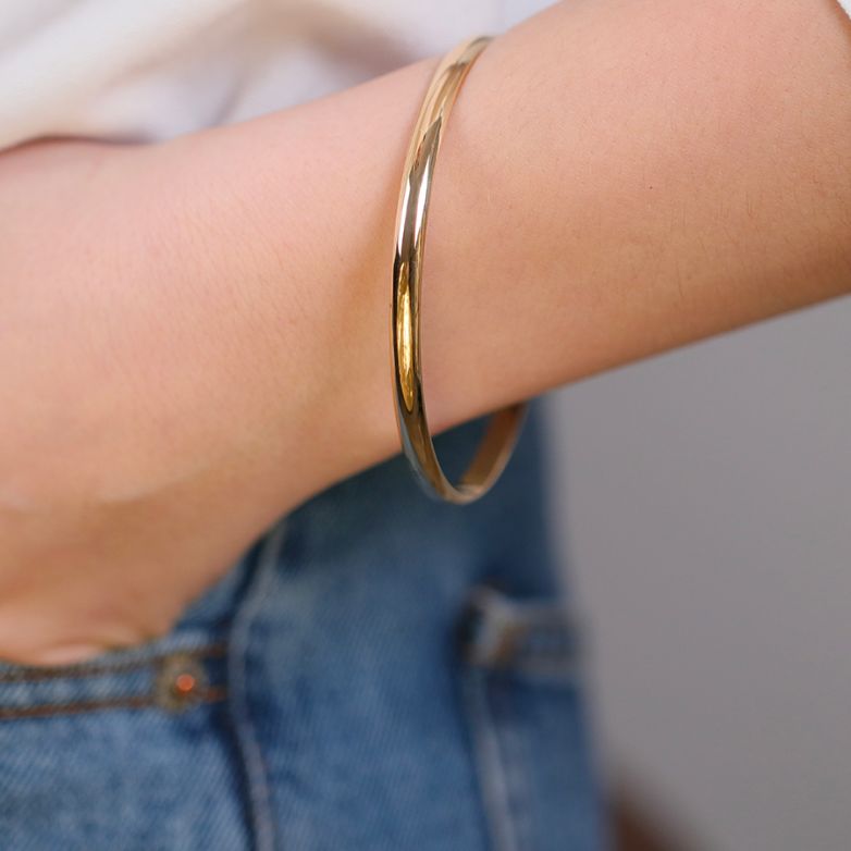 Bracelet Jonc Rigide or jaune 