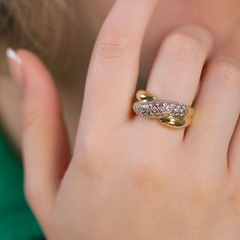 Bague or bicolore diamant (s) 