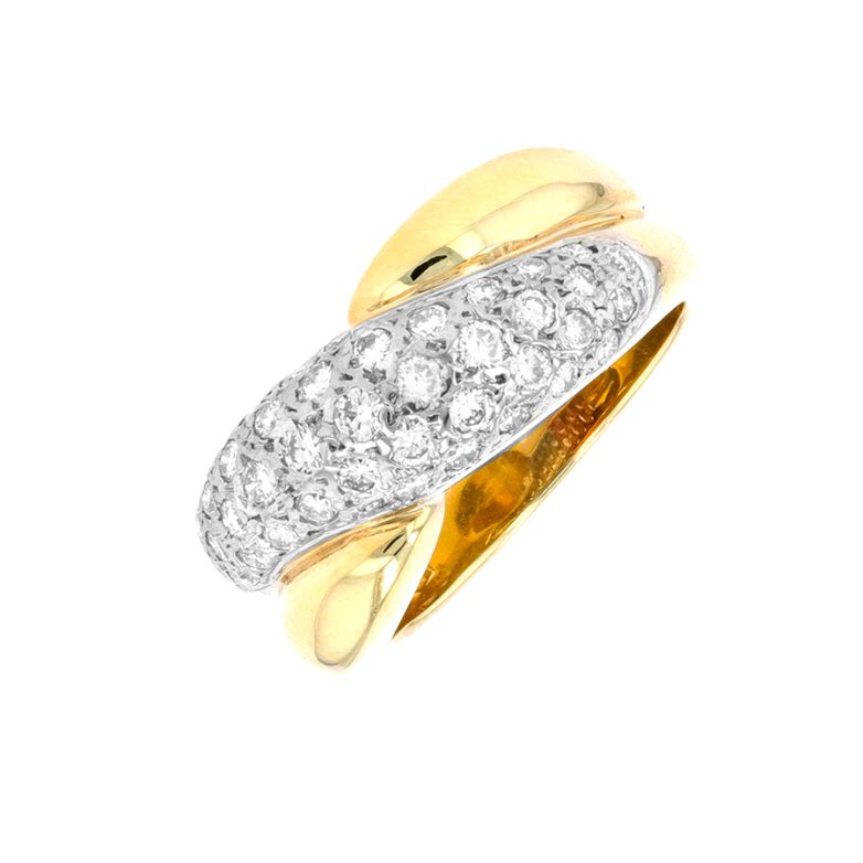 Bague or bicolore diamant (s)