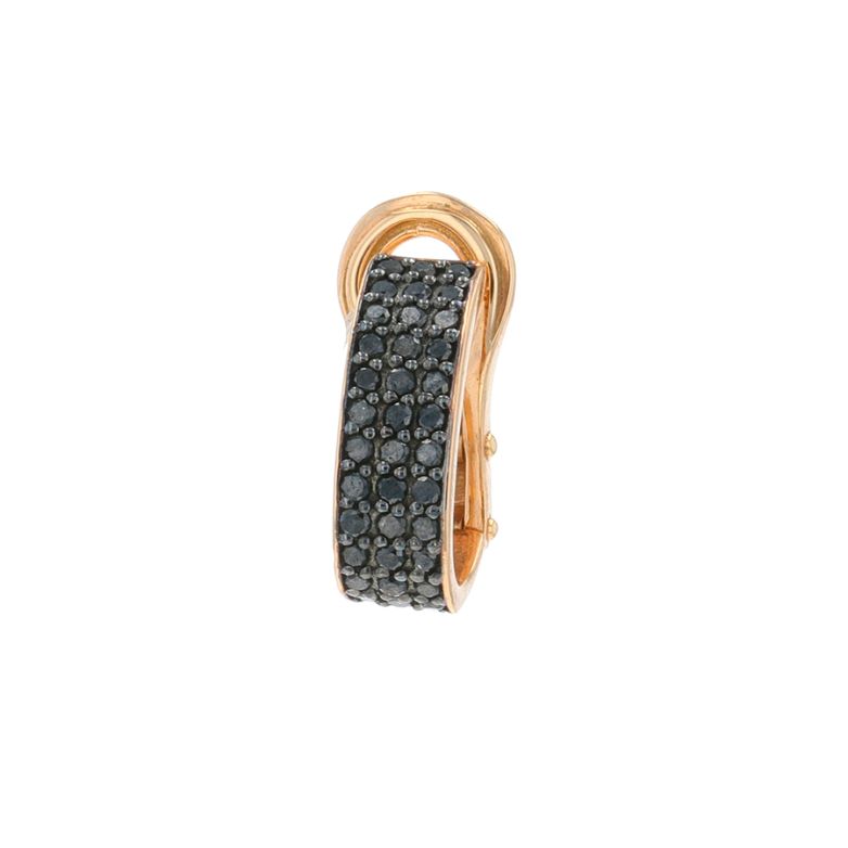 Boucles d'oreilles or rose diamant (s)