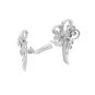 Boucles d'oreilles or gris diamant(s) t. ancienne Vintage 
