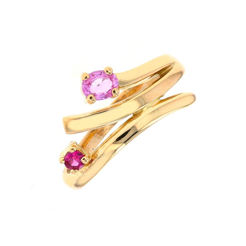 Bague or jaune Saphir et rubis