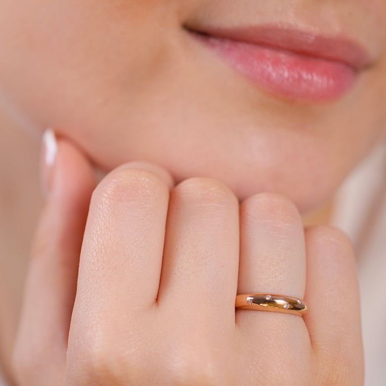 Bague or rosediamant (s) 