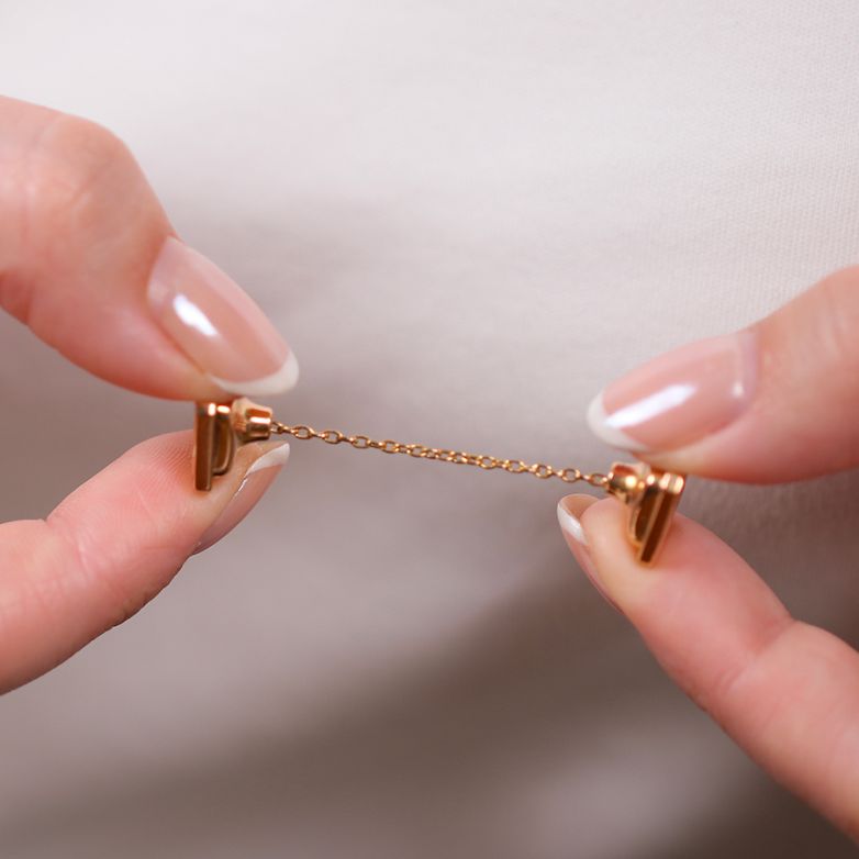 Boutons de manchettes or jaune Vintage 