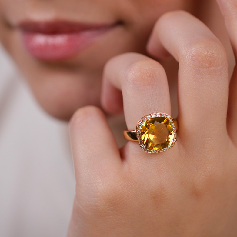 Antique citrine and...