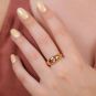 Bague or jaune diamant (s) 