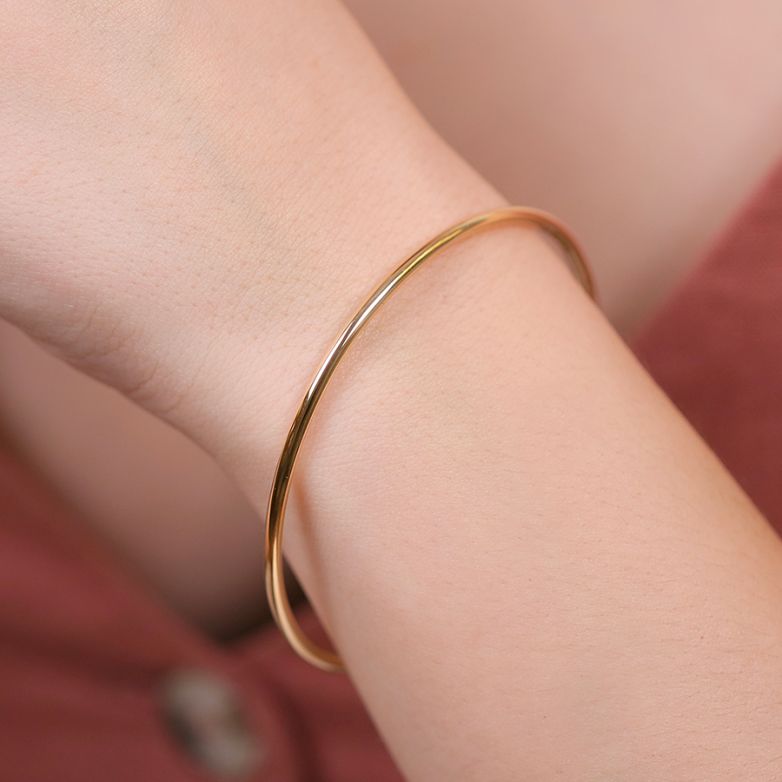 Bracelet Jonc Rigide or jaune 