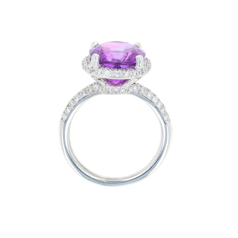 Bague or gris diamant,P.fine 
