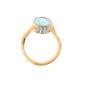 Bague or bicolore aigue-marine 
