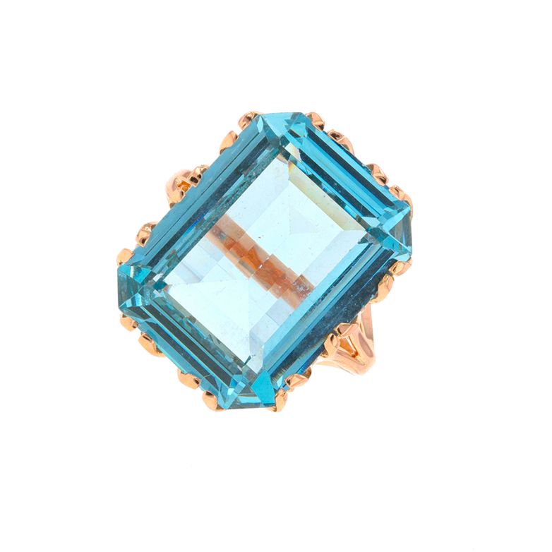 Bague or jaune Topaze Vintage